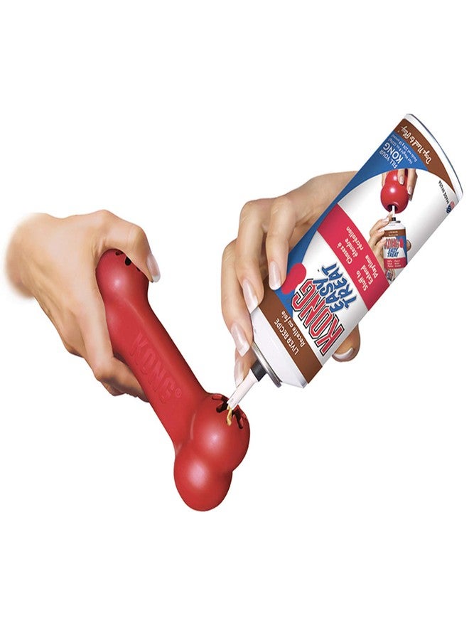 KONG Goodie Bone & Flyer - Dog Toys to Enrich Playtime - Dog Bone & Soft Throwing Disc Support Mental Engagement - Rubber Bone for Treats - Rubber Flying Disc with Dynamic Rebound - for Large Dogs - Image 4